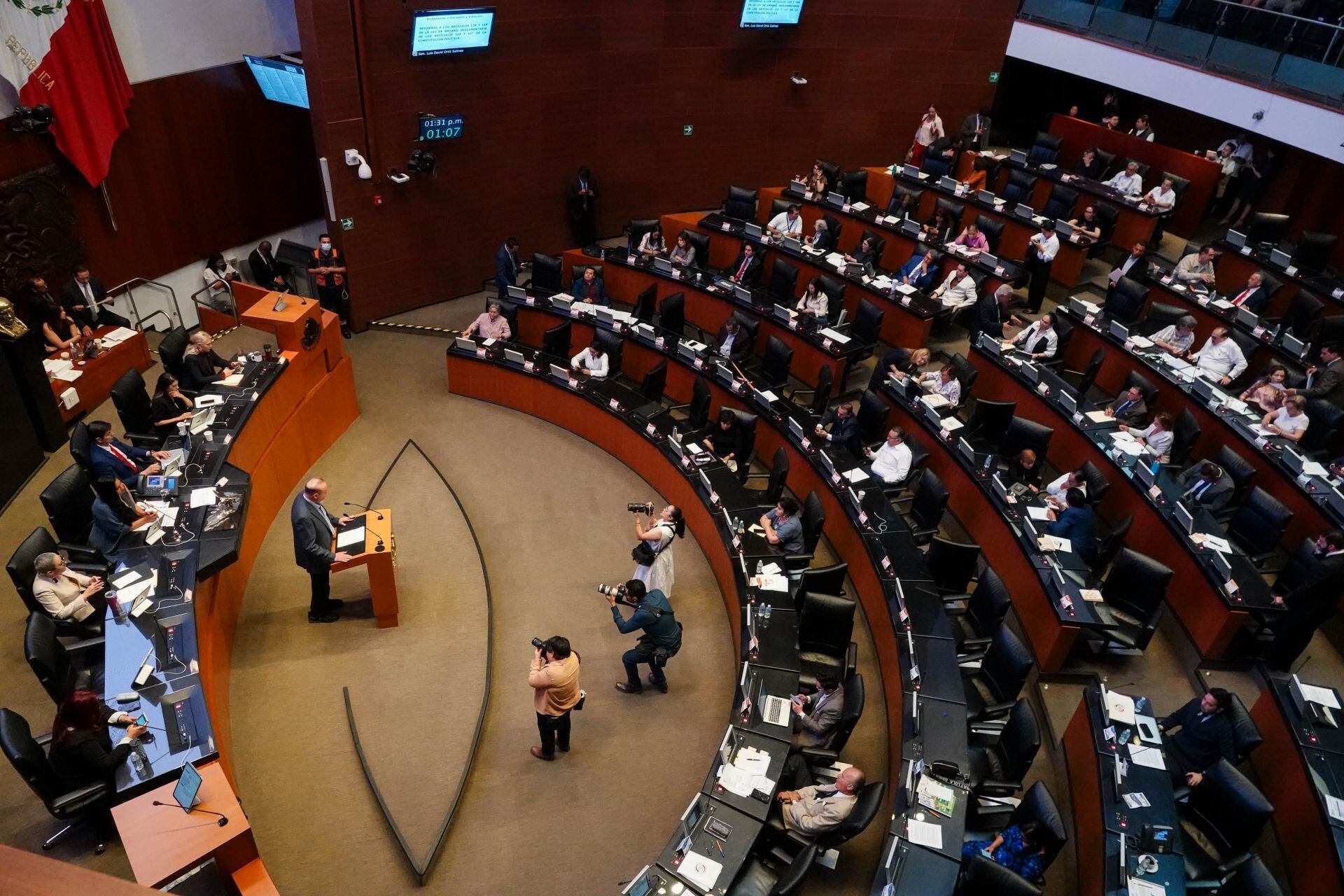 Sesión ordinaria en la Cámara de Senadores