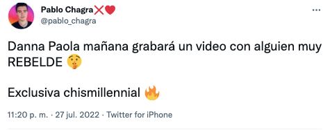Aseguran que Danna Paola prepara colaboración musical con alguien de Rebelde