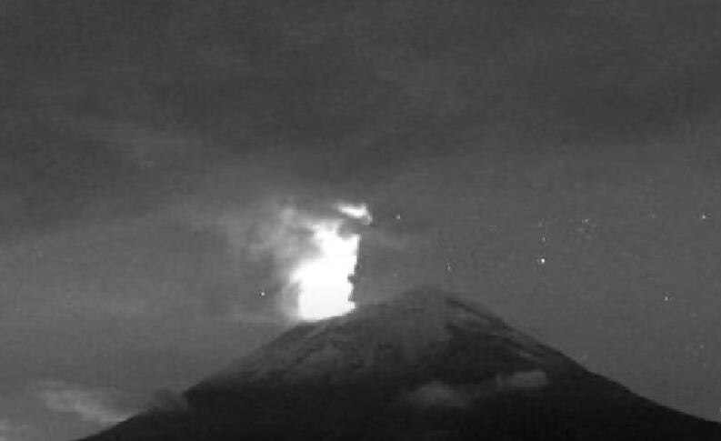 Volcán Popocatépetl el 22 de agosto