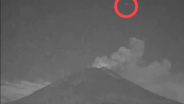OVNI sobre el Popocatépetl