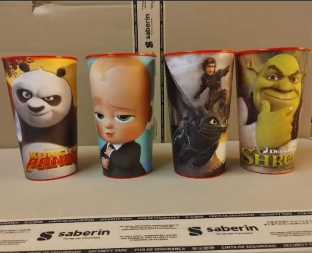 Vasos de Dreamworks en Cinemex