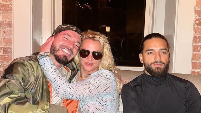 Foto de J Balvin, Britney Spears y Maluma.