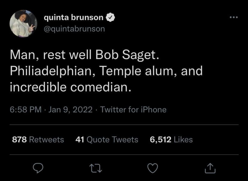 Quinta Burson sobre Bob Saget