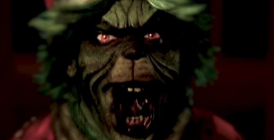 Escena de The Mean One, película de terror de El Grinch