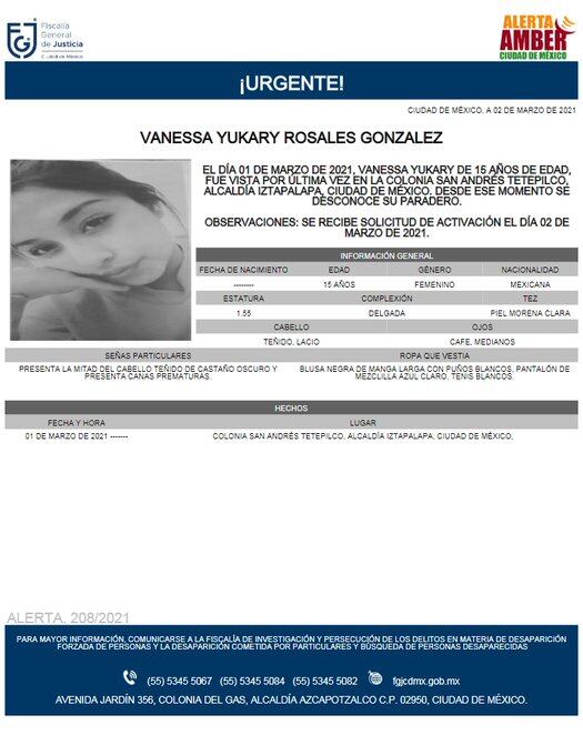 Ficha de búsqueda de Vanessa