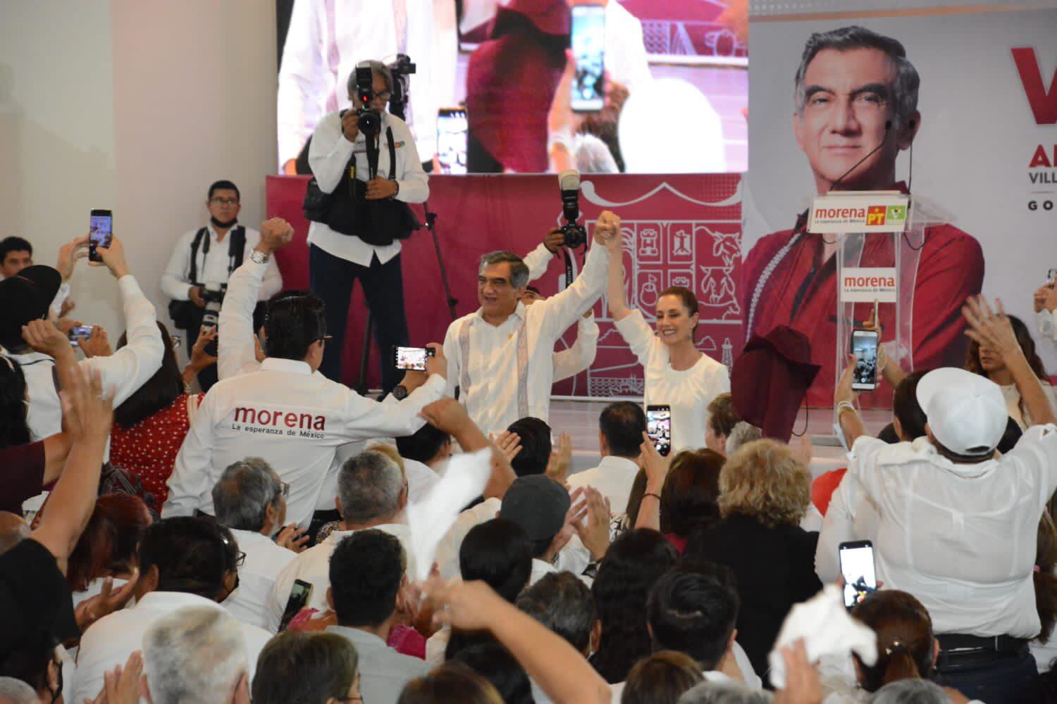 Claudia Sheinbaum y Américo Villarreal Anaya