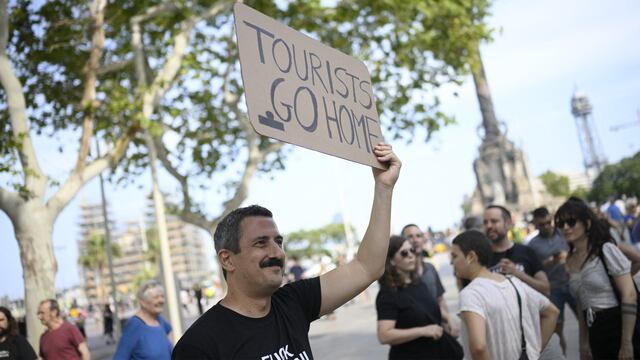 Protestas contra el turismo masivo en Barcelona