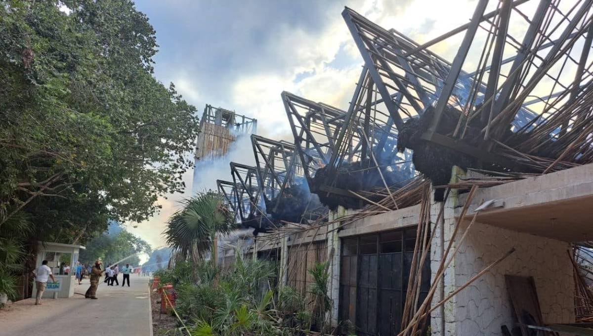 Incendio en el Parque del Jaguar en Tulum