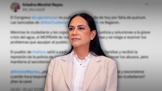“Den la cara”: Ariadna Montiel acusa a MC, PRI y PAN de frenar el debate sobre el agua en Jalisco