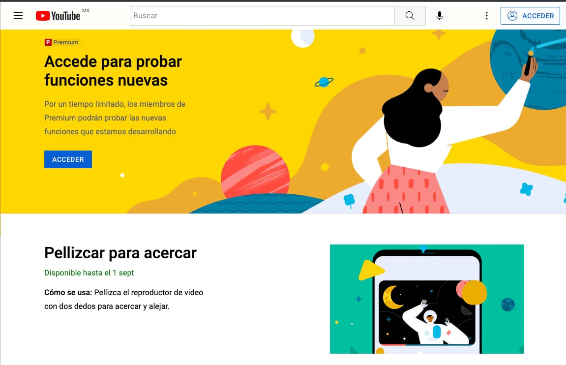 Nueva función de YouTube