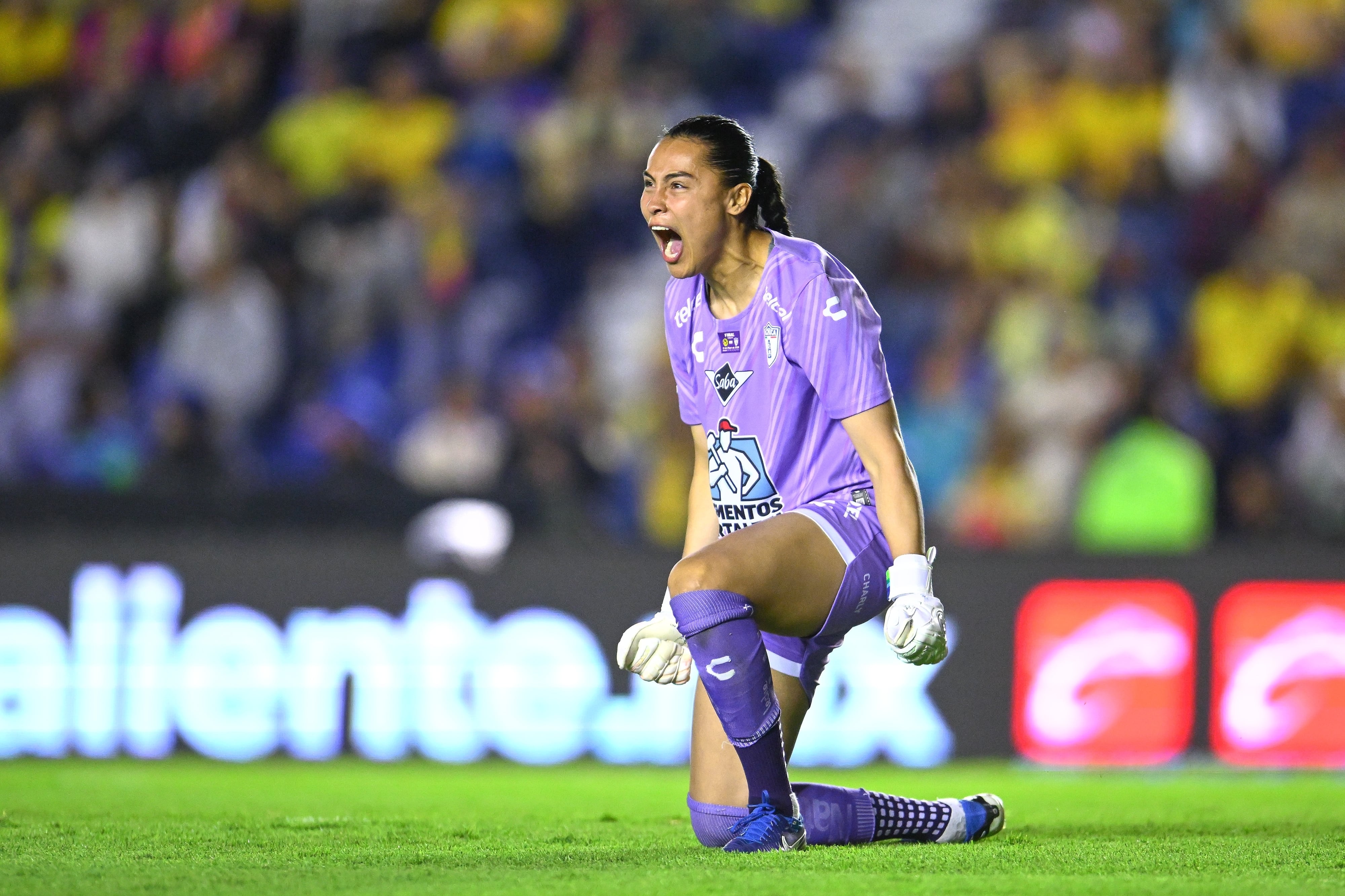 Esthefanny Barreras en la final de América vs Pachuca Femenil.