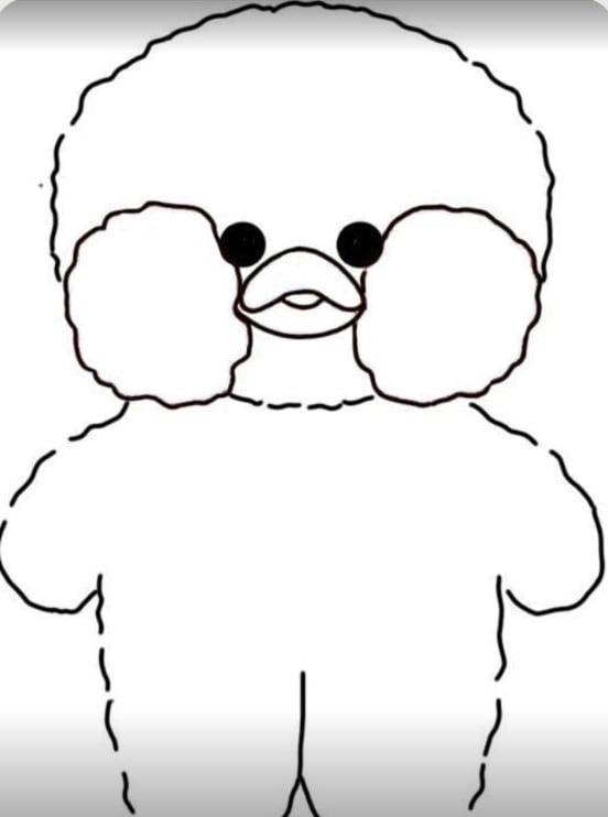 Dibujos de patito de papel para colorear