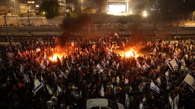 Protestas contra el gobierno israelí en Tel Aviv