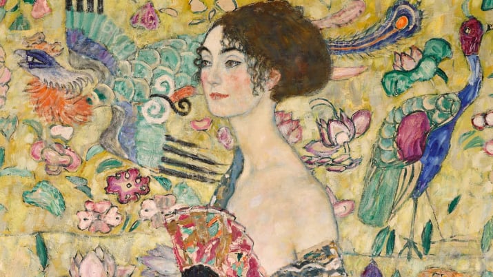 “Dama con abanico” de Gustav Klimt rompió récord en subasta; la pintura se vendió en más de mil 606 millones de pesos