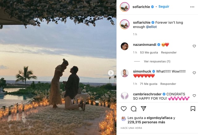 Sofia Richie se compromete