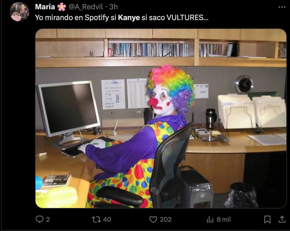 Los memes de Kanye West dejando como payasos a sus fans que esperaban el lanzamiento de Vultures