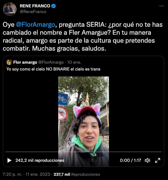 René Franco preguntó sobre el significado del nombre de Flor Amargo y se desató el caos