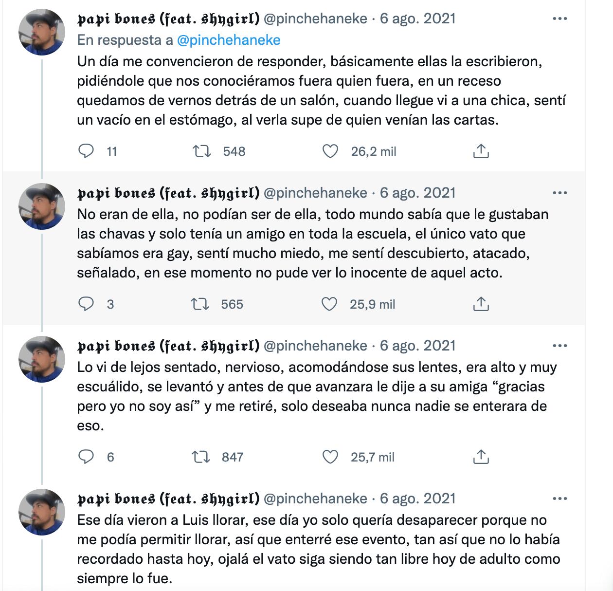Hilo de Twitter sobre las cartas de Luis