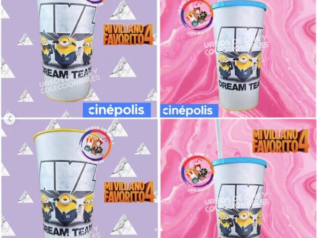 Los vasitos coleccionables de Mi Villano Favorito 4 que venderá Cinépolis a este precio