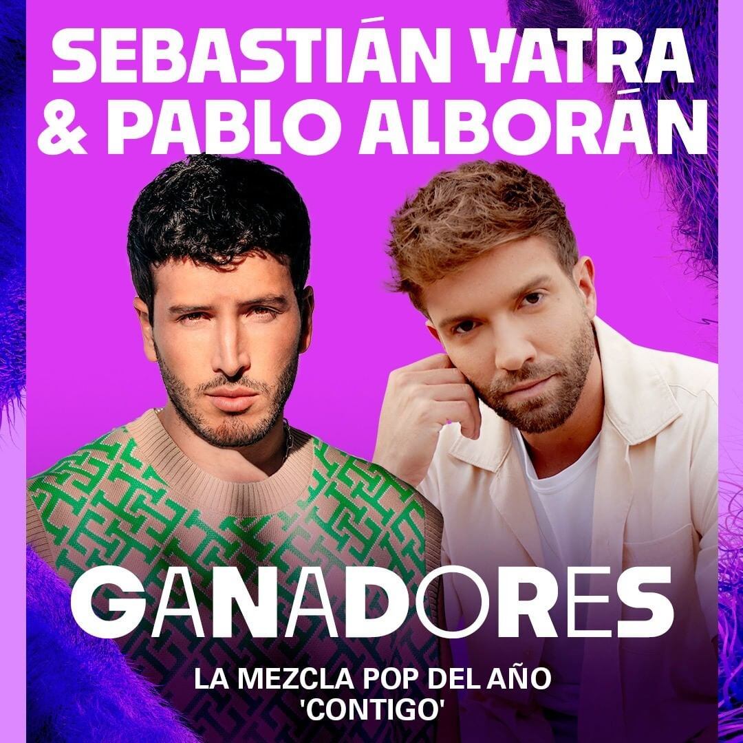 Sebastián Yatra & Pablo Alborán ganan en la categoría a La Mezcla Pop del Año