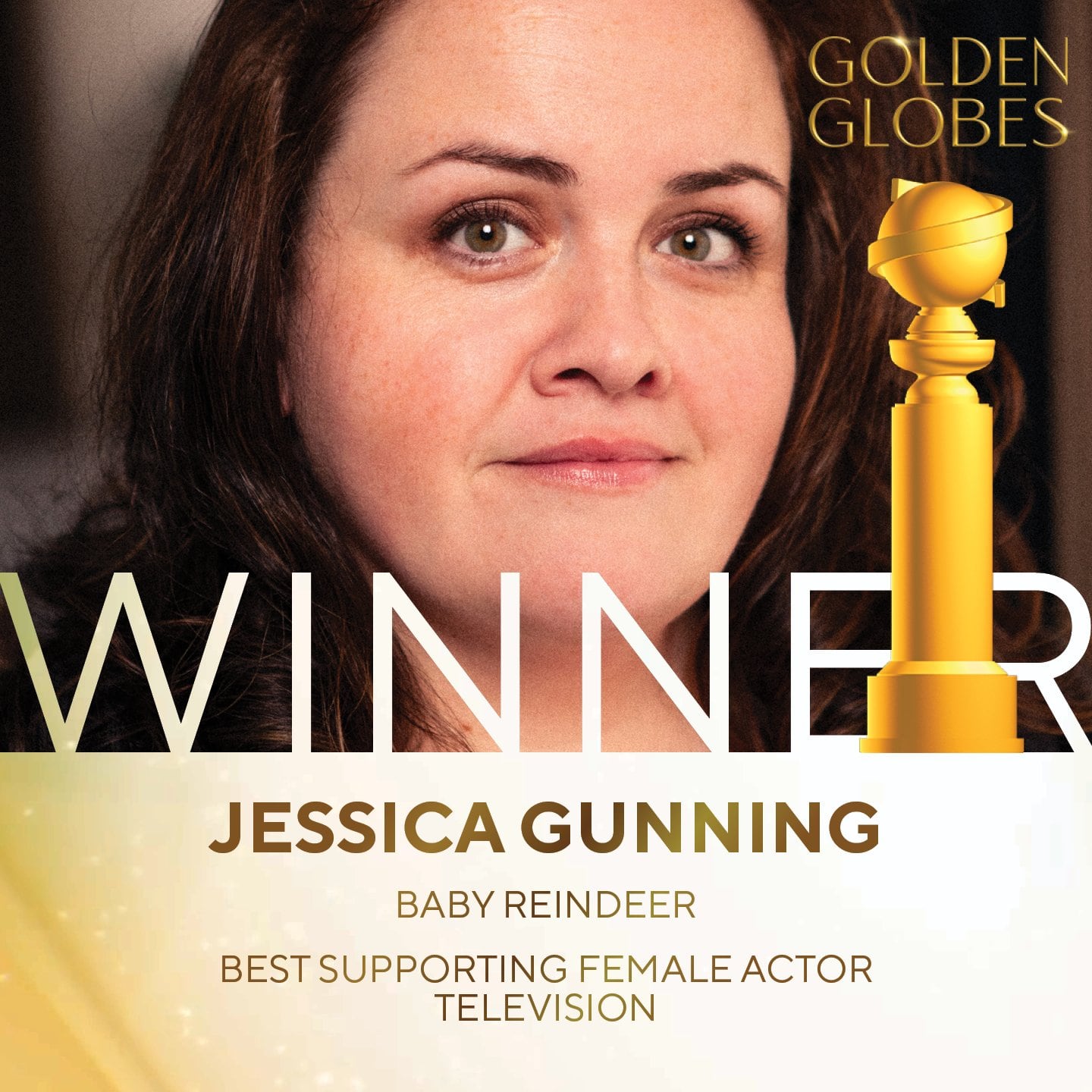 Jessica Gunning, ganadora Globos de Oro 2025