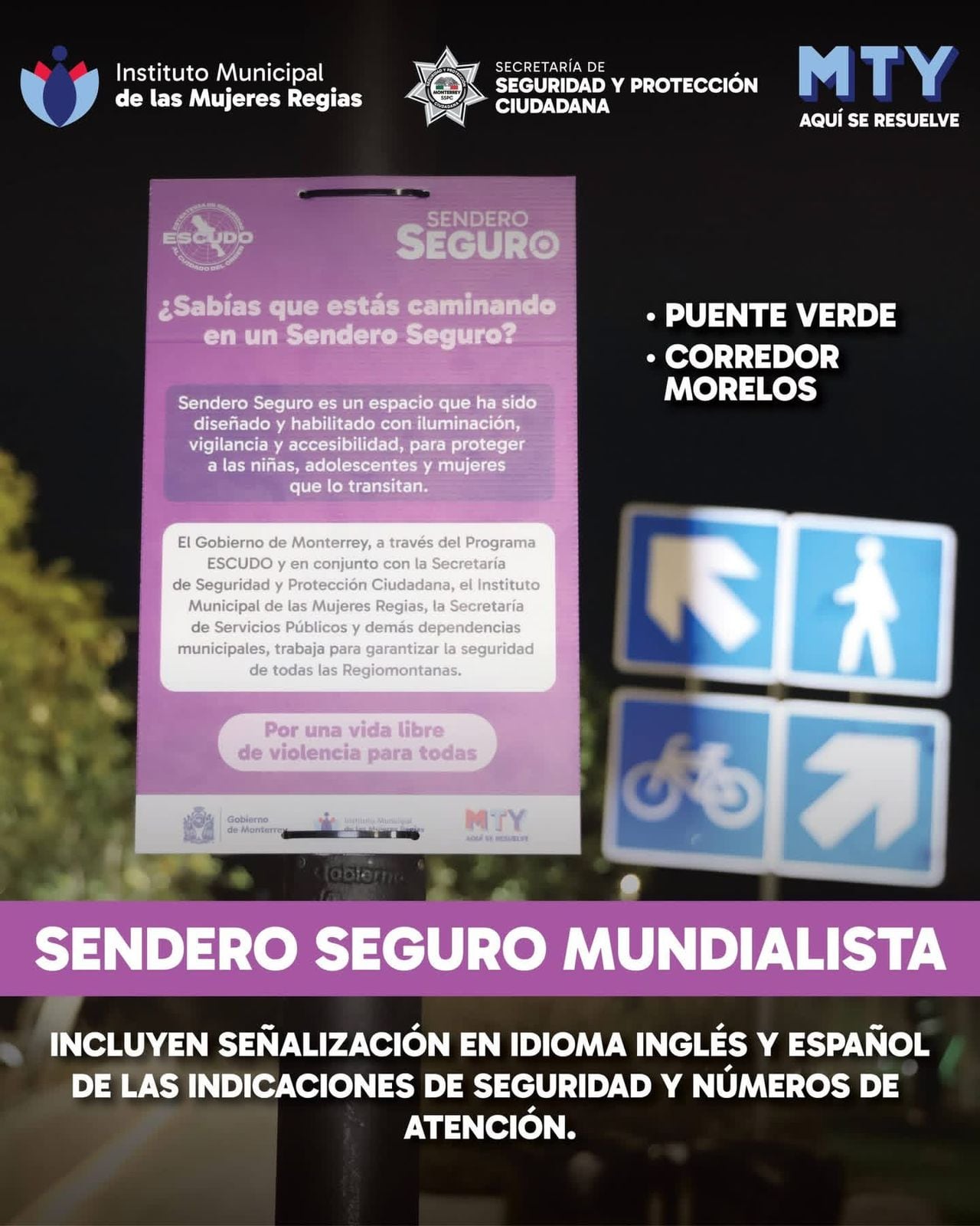 Monterrey apuesta por Senderos Seguros para prevenir violencia y mejorar la movilidad.