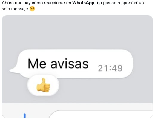 Memes sobre reacciones de WhatsApp