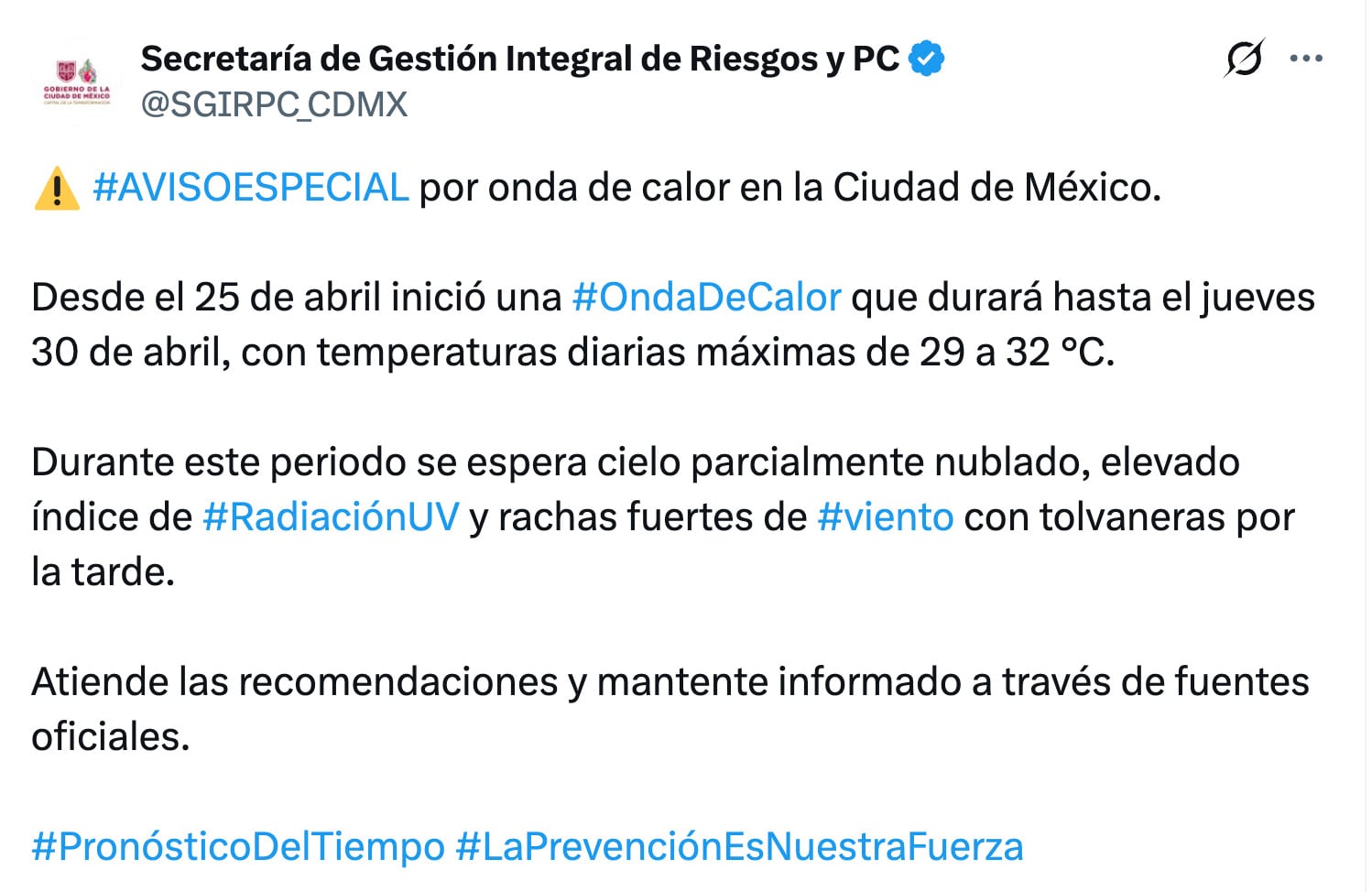 Onda de calor en CDMX, ¿cuándo termina?