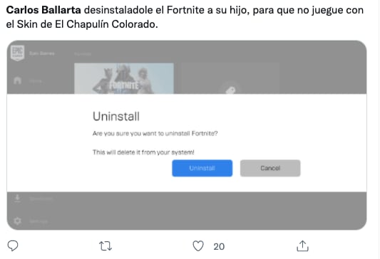 Memes de Carlos Ballarta tras la llegada del Chapulín Colorado a 'Fortnite'