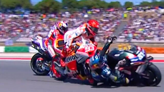 Marc Márquez provocó un terrible accidente en la MotoGP