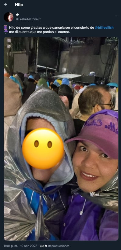 Descubre que su novio le era infiel por un concierto de Billie Eilish