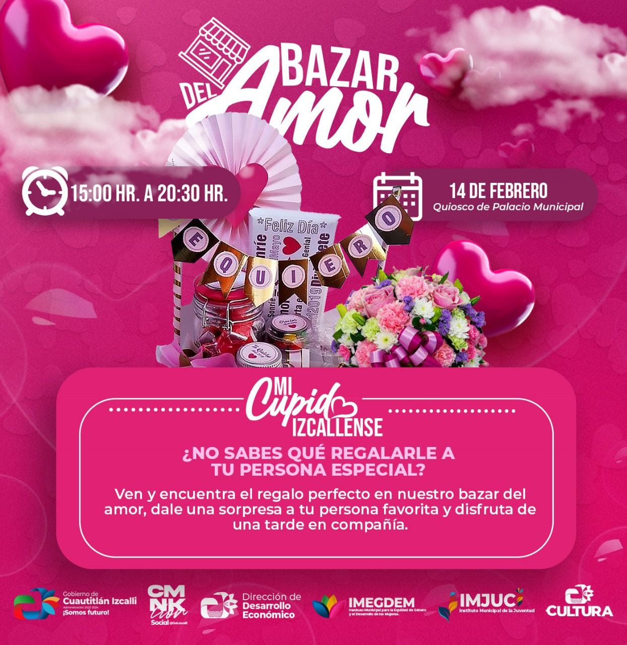 Cuautitlán Izcalli invita al festejo del Día del Amor y la Amistad