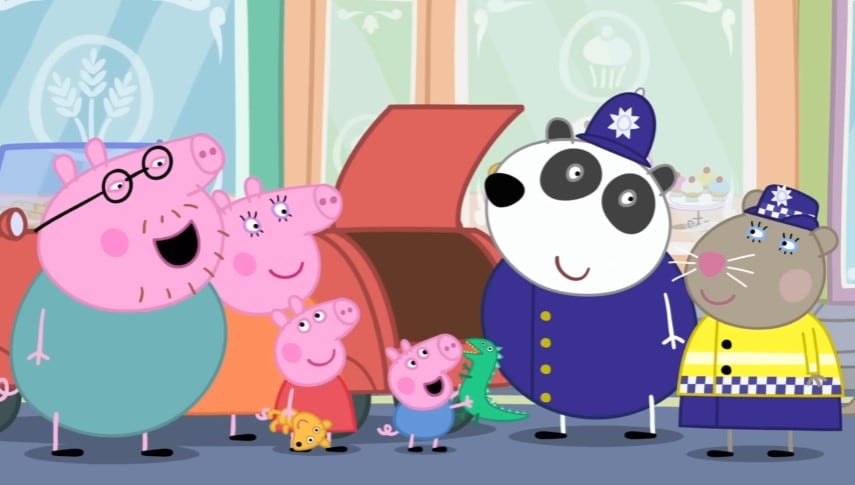 Peppa Pig conoce la estación de policías