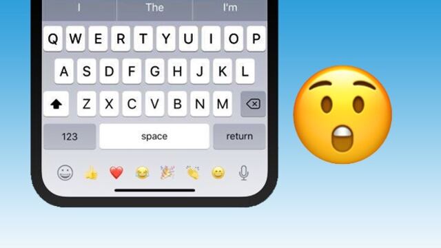 El teclado de iOS.