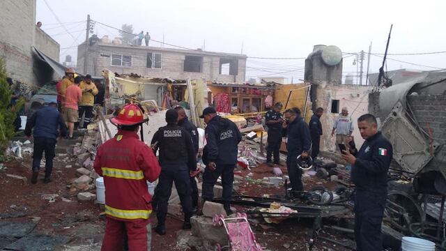 Zona cero de la explosión registrada en Tultepec este 29 de noviembre