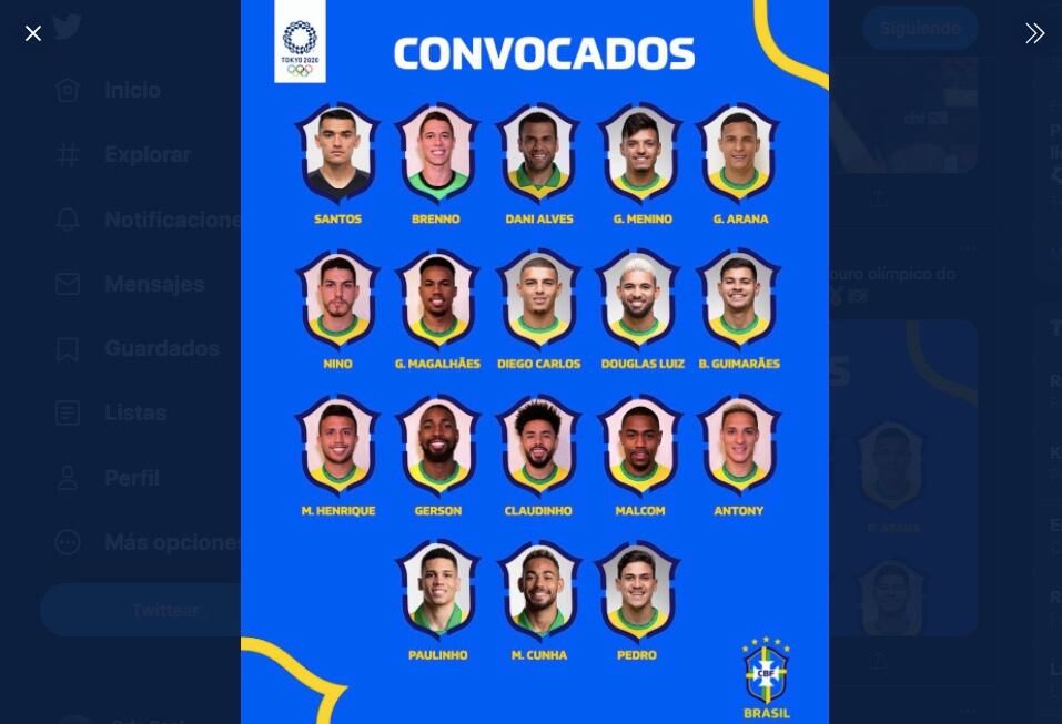 Selección de Brasil Tokio 2021