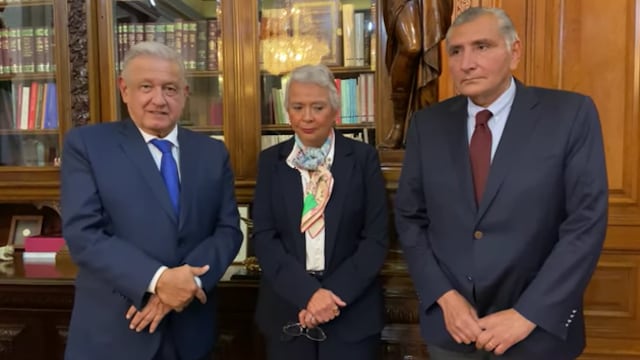 AMLO, Olga Sánchez Cordero y Adán Augusto López