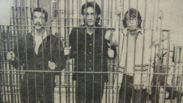 El de la extrema izquierda es Raúl Alvarez Garín en su época de preso político. Foto: Especial