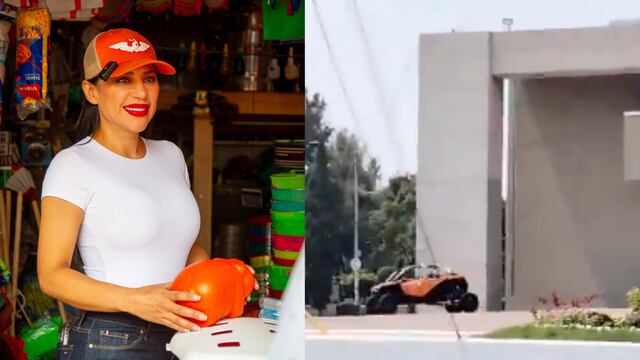 Razer de Sandra Cuevas casi atropella a ciudadanos en la explanada de la Alcaldía Cuauhtémoc