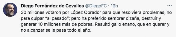 Tuit de Diego Fernández de Cevallos