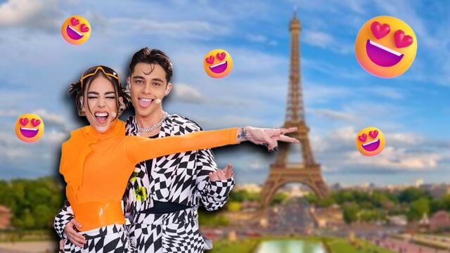 Danna Paola y Alex Hoyer en París