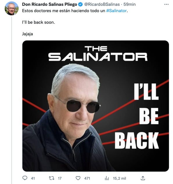 Ricardo Salinas Pliego se somete a operación de emergencia