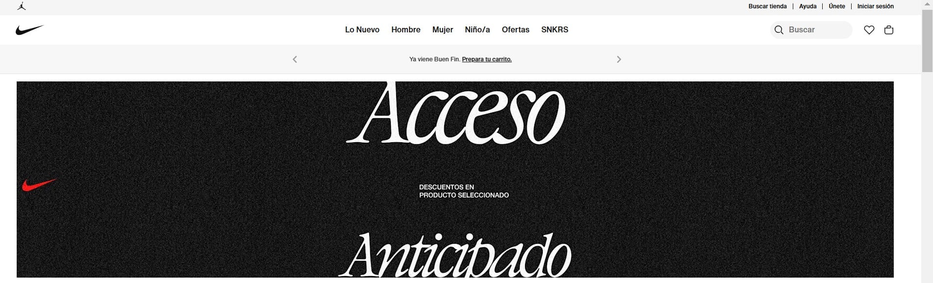 Ofertas del Buen Fin 2024 en Nike México