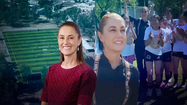 Sheinbaum juega con niñas y niños de Mexicali en canchas del Mundial Social