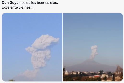 El Popocatépetl registró una explosión este viernes 27 de enero del 2023