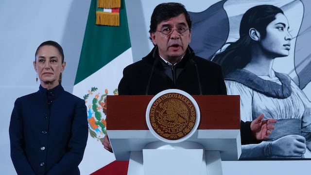 Claudia Sheinbaum, presidenta de México, y Jesús Ramírez Cuevas, coordinador de Asesores d la Presidencia de la República