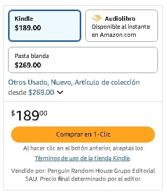 Precio de Macho Menos, el libro de Nacho Lozano en Amazon.