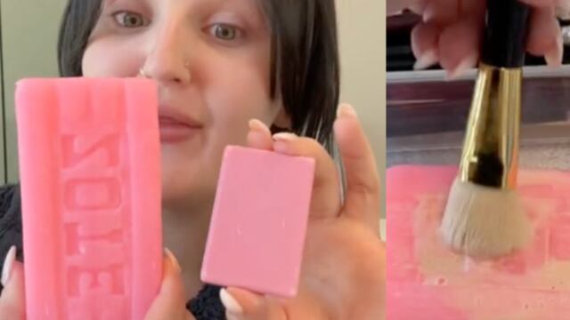 Mikayla Nogueira con el jabón Zote