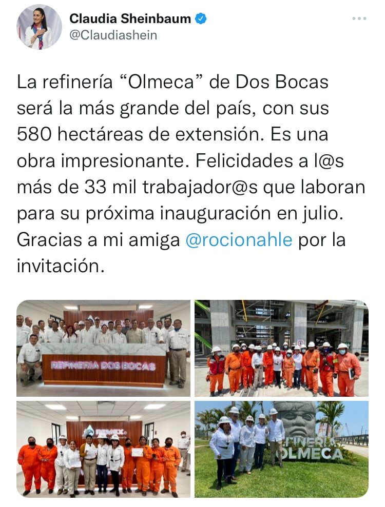 Claudia Sheinbaum en su visita a Tabasco