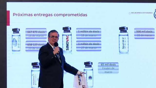 Marcelo Ebrard en la conferencia mañanera